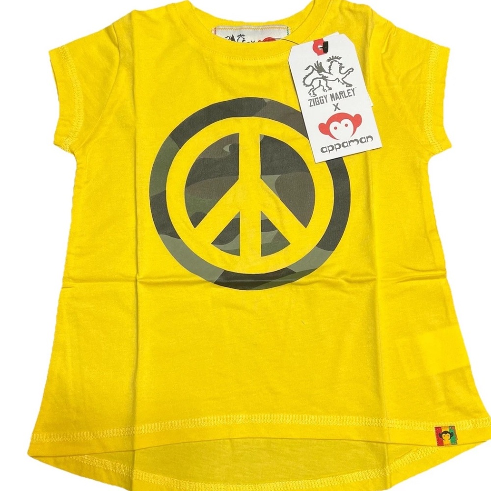 Appaman Ziggy Marley Kids Yellow Peace Graphic Tee